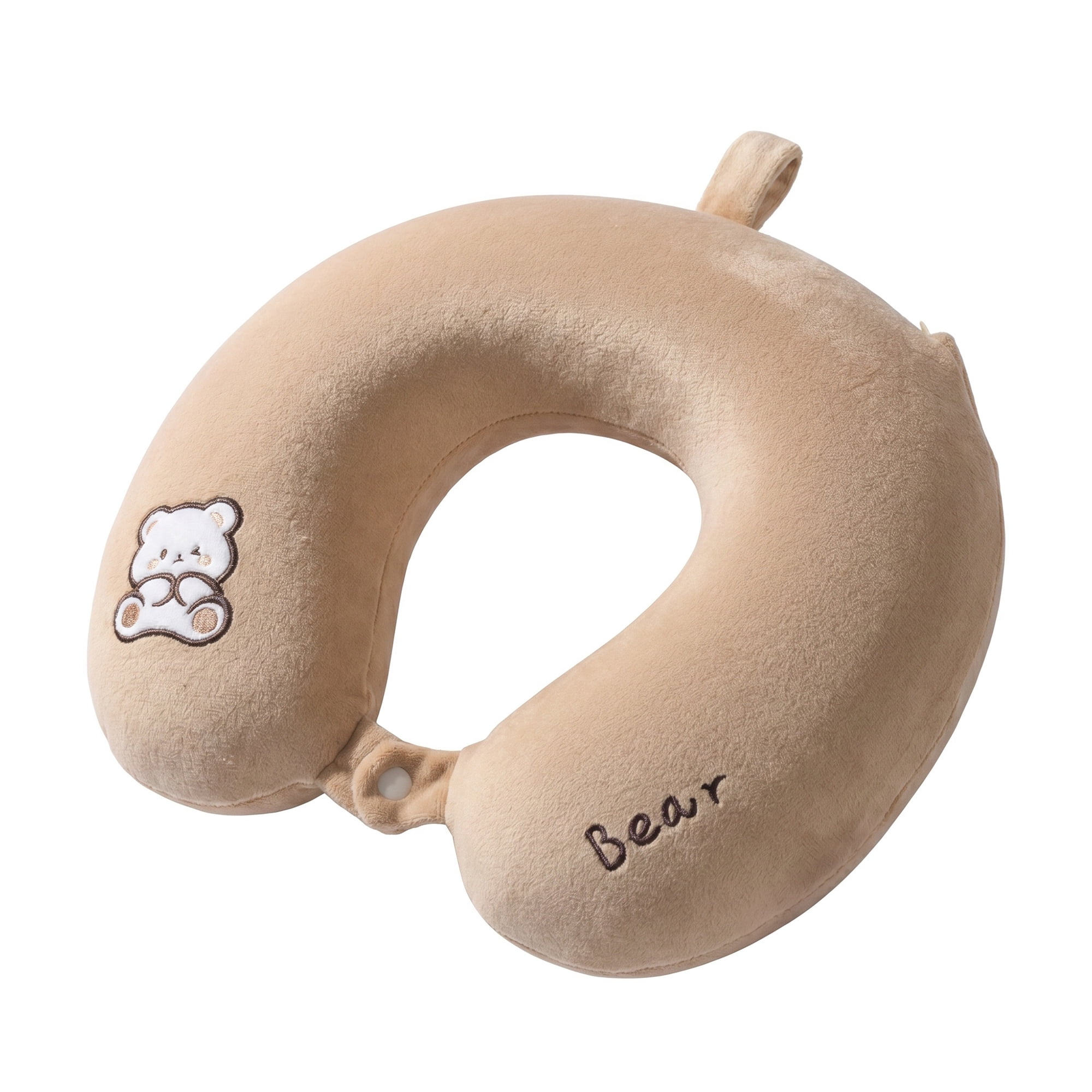 Unique Bargains Memory Foam U Shape Travel Neck Pillow for Airplane Use Yellow 11"x11"