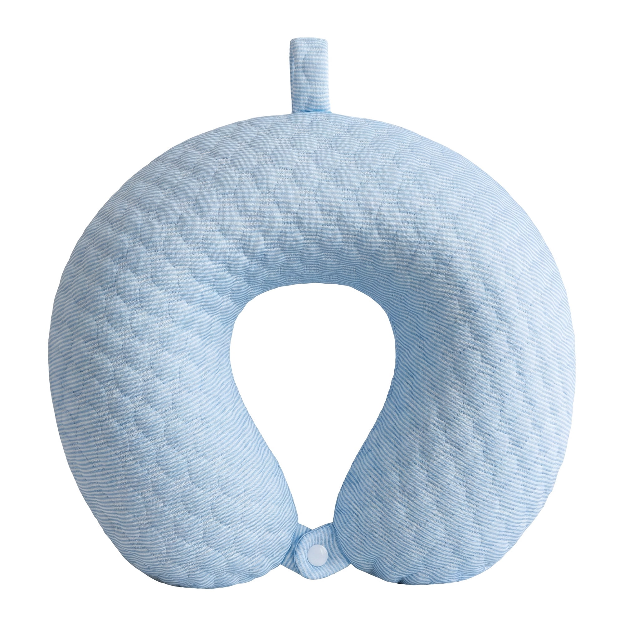 Unique Bargains Memory Foam U Shape Travel Neck Pillow for Office Naps Blue 12"x12"x4"