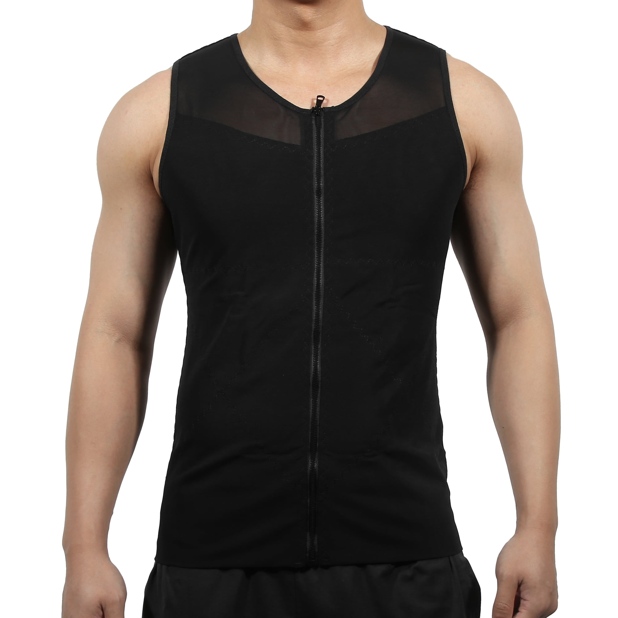 Valentina Mens Hot Thermo Body Shaper, Neoprene Slimming Vest, Stomach Fat  Burner, Tummy Control Shapewear, Best Abdominal Trainer, Workout Sauna Suit  for Weight Loss, Black No Zip: Buy Online at Best Price