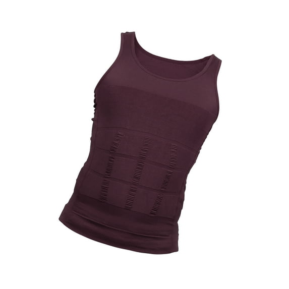 Unique Bargains Men Body Slimming Tummy Shaper Underwear Stretch Shapewear Waist Girdle M Purple