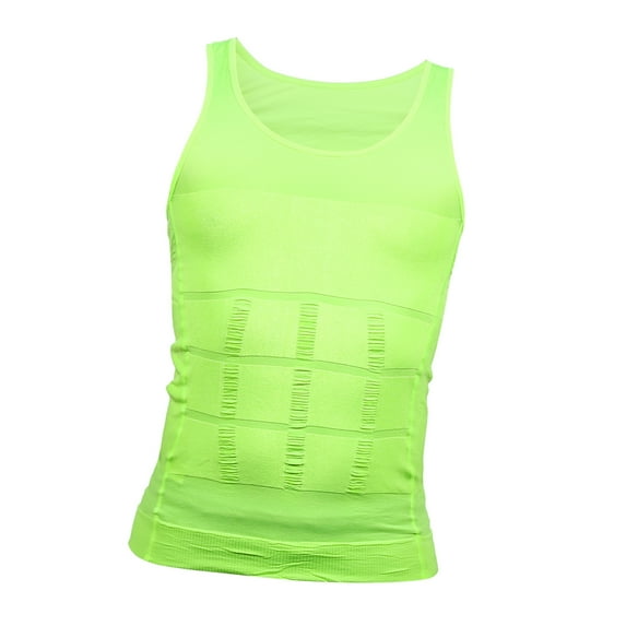 Unique Bargains Men Body Slimming Tummy Shaper Underwear Stretch Shapewear Waist Girdle L Green