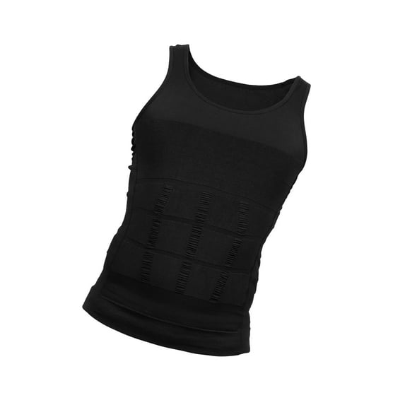 Unique Bargains Men Body Slimming Tummy Shaper Underwear Stretch Shapewear Waist Girdle XL Black