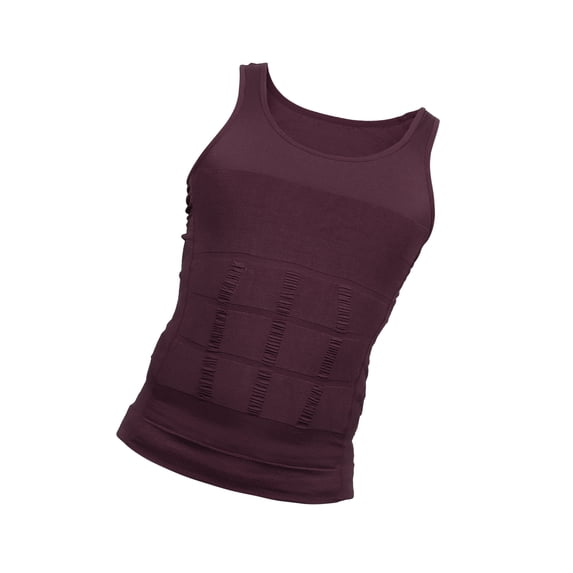Unique Bargains Men Body Slimming Tummy Shaper Underwear Stretch Shapewear Waist Girdle XXXL Purple