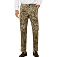 thumbnail image 1 of Unique Bargains Men's Animal Printed Dress Pants Regular Fit Pattern Trousers 34 Khaki, 1 of 6