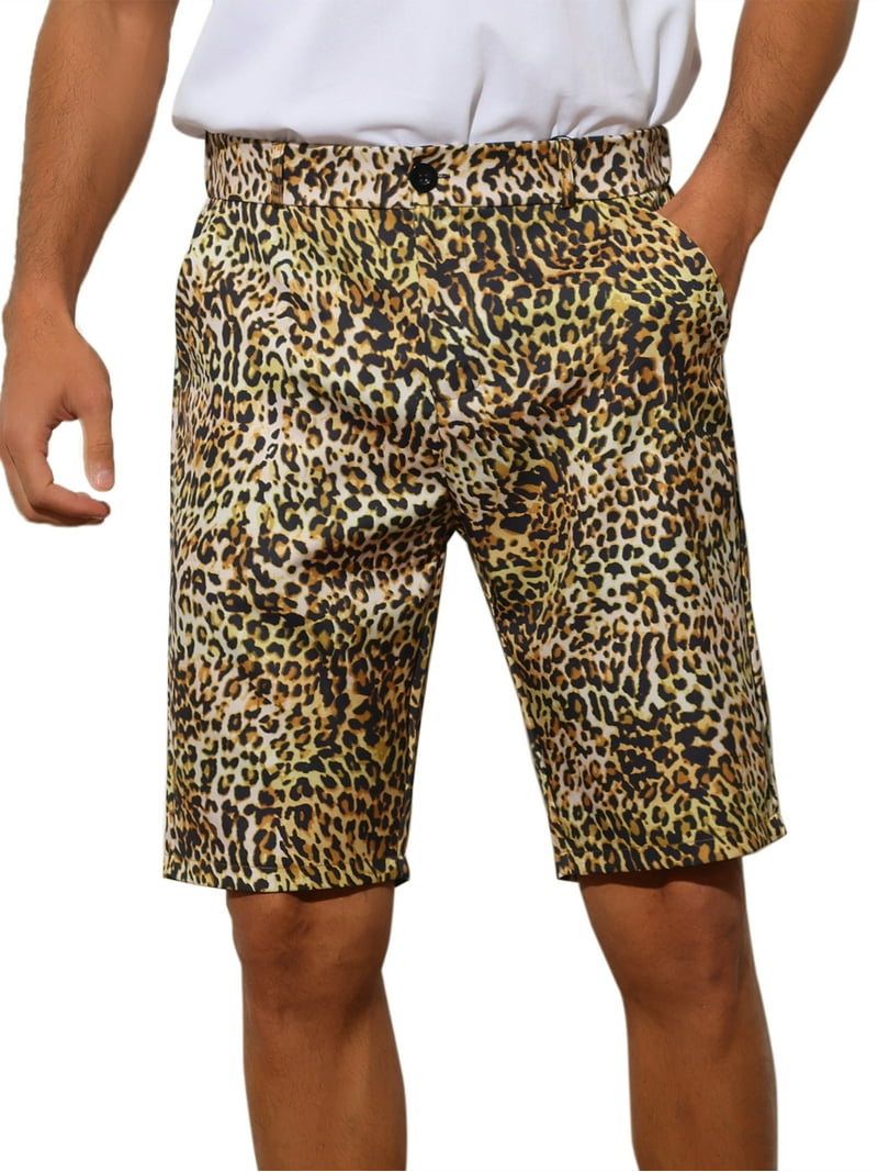 新品未使用　renoma golf print shorts Unique Bargains Men's Animal Printed Shorts Regular Fit