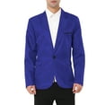thumbnail image 1 of Unique Bargains Men's Business Slim Fit Sports Coats One Button Formal Blazers XL Royal Blue, 1 of 5