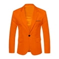 thumbnail image 1 of Unique Bargains Men's Business Slim Fit Sports Coats One Button Formal Blazers XL Orange, 1 of 6