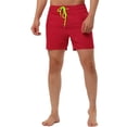 thumbnail image 1 of Unique Bargains Men's Casual Elastic Waistband Drawstring Mesh Lining Swimwear Shorts 30 Red, 1 of 6
