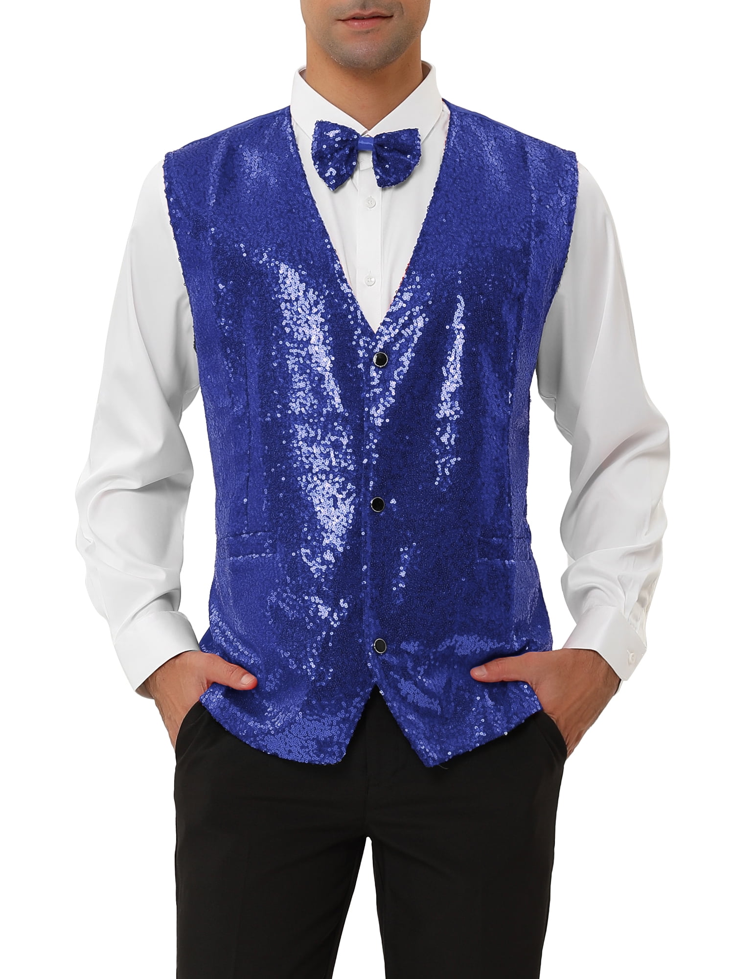 Mens sequin waistcoat hotsell