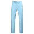 thumbnail image 1 of Unique Bargains Men's Dress Pants Slim Fit Flat Front Chino Business Wedding Suit Pants 28 Light Blue, 1 of 7