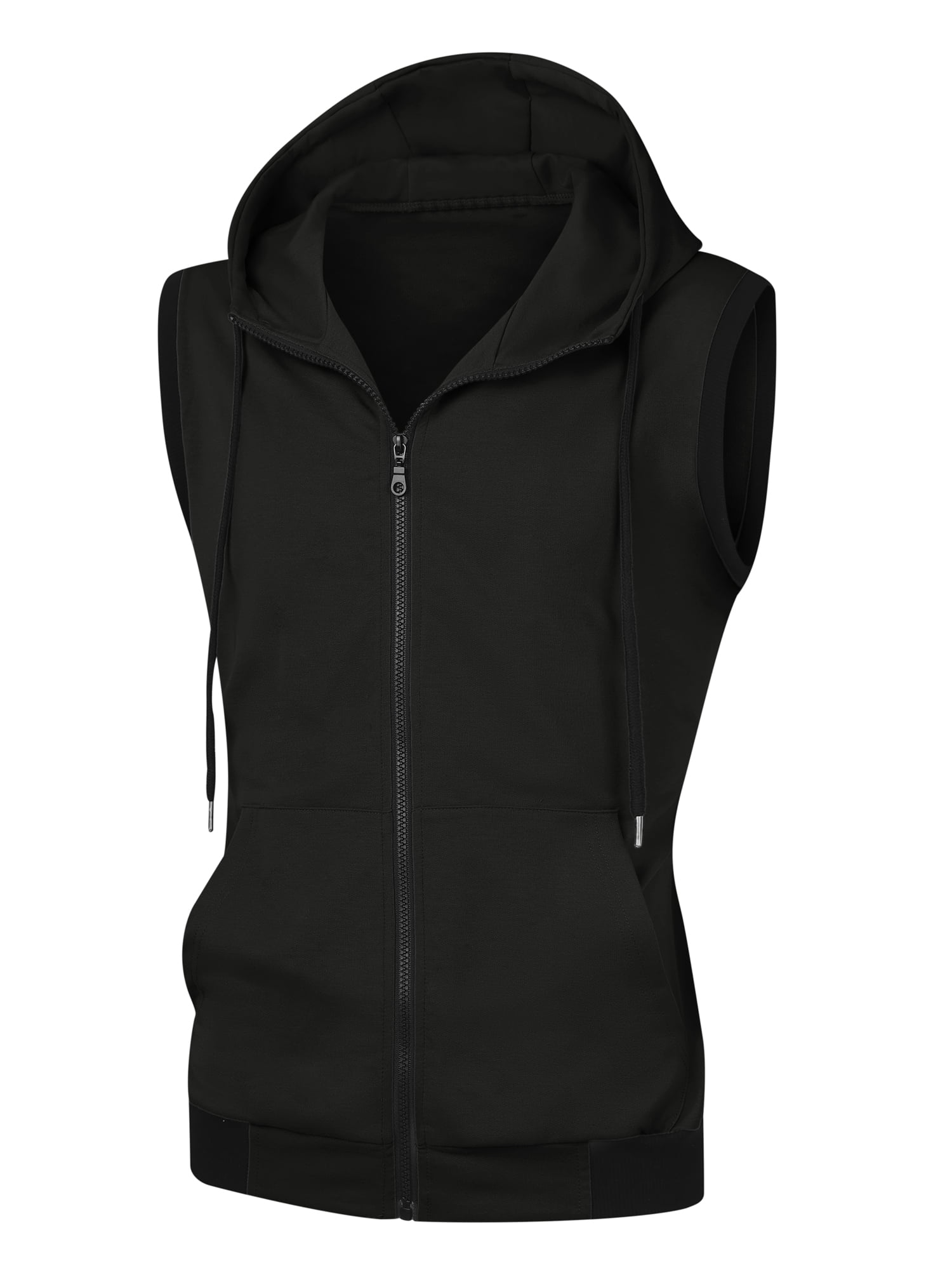 Unique Bargains Men's Hoodie Vest Zip Up Sleeveless Unique Bargains Men's Hoodie Vest Zip Up Sleeveless