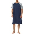thumbnail image 1 of Unique Bargains Men's Nightshirt Raglan Sleeves Lounge Nightgown, 1 of 6