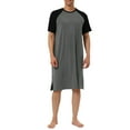 thumbnail image 1 of Unique Bargains Men's Nightshirt Raglan Sleeves Lounge Nightgown, 1 of 6