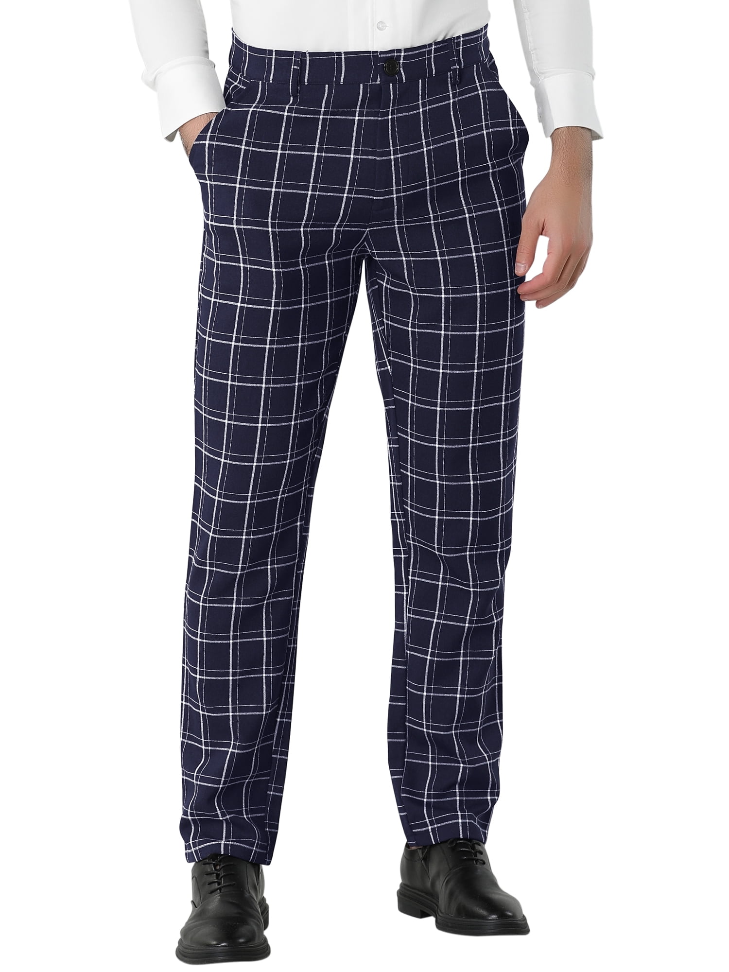 Mens blue shop plaid pants
