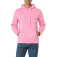 thumbnail image 1 of Unique Bargains Men's Plush Lined Pullover Hoodie Sweatshirts with Pocket S Pink, 1 of 6