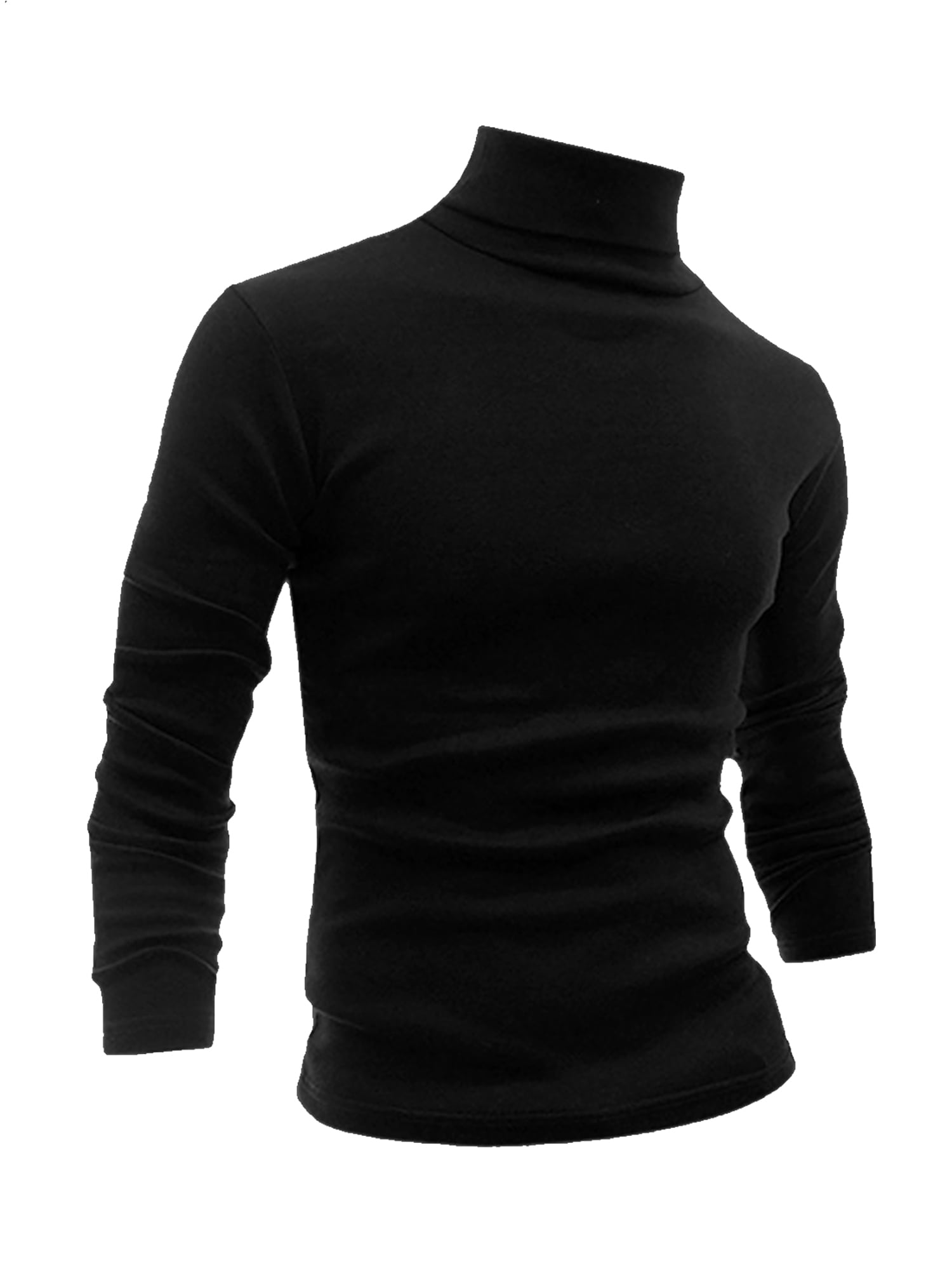 Mens black clearance turtleneck t shirt