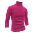 thumbnail image 1 of Unique Bargains Men's Pullover Lightweight Long Sleeve Top Turtleneck T-Shirt 46 Rose Red, 1 of 7
