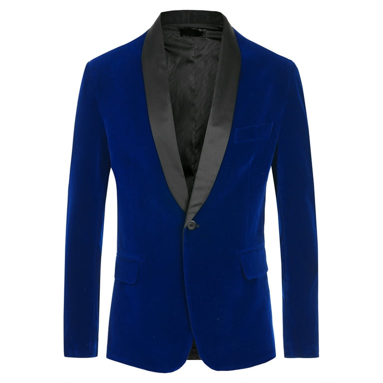 Unique Bargains Men's Slim Fit Shawl Lapel One Button Wedding