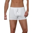 thumbnail image 1 of Unique Bargains Men's Solid Color Drawstring Waist Summer Beach Pool Swim Trunks 28 White, 1 of 6
