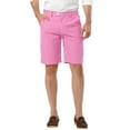 thumbnail image 1 of Unique Bargains Men's Stripe Flat Front Mid-Rise Chino Walk Shorts, 1 of 7