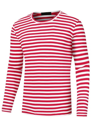 red and white long sleeve