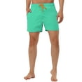 thumbnail image 1 of Unique Bargains Men's Summer Beach Shorts Mesh Lining Drawstring Waist Swim Shorts 32 Mint Green, 1 of 6