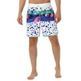 thumbnail image 1 of Unique Bargains Men's Swim Shorts Drawstring Waist Summer Board Shorts 30 White Blue, 1 of 6
