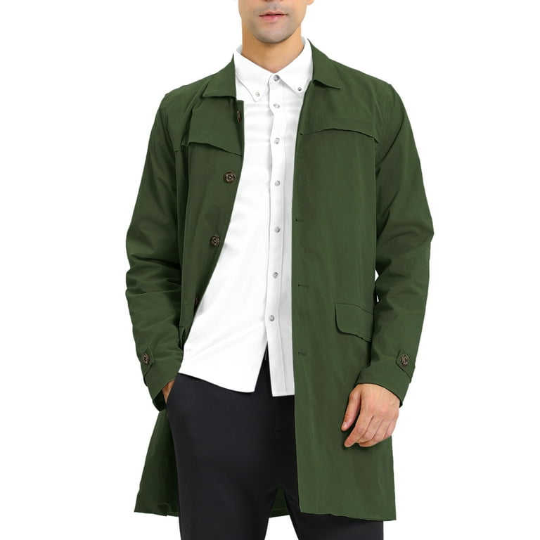 Mens lightweight deals overcoat