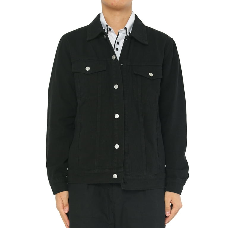 Unique Bargains Men s Trucker Denim Button Down Jacket with