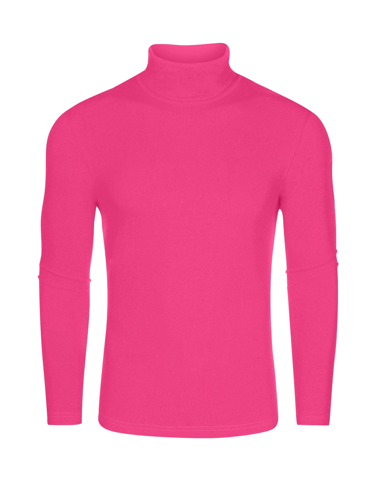DARING DIVA Turtleneck Top Slim Fit Long Sleeves Knitted Pullover T-Shirt M Rose Red