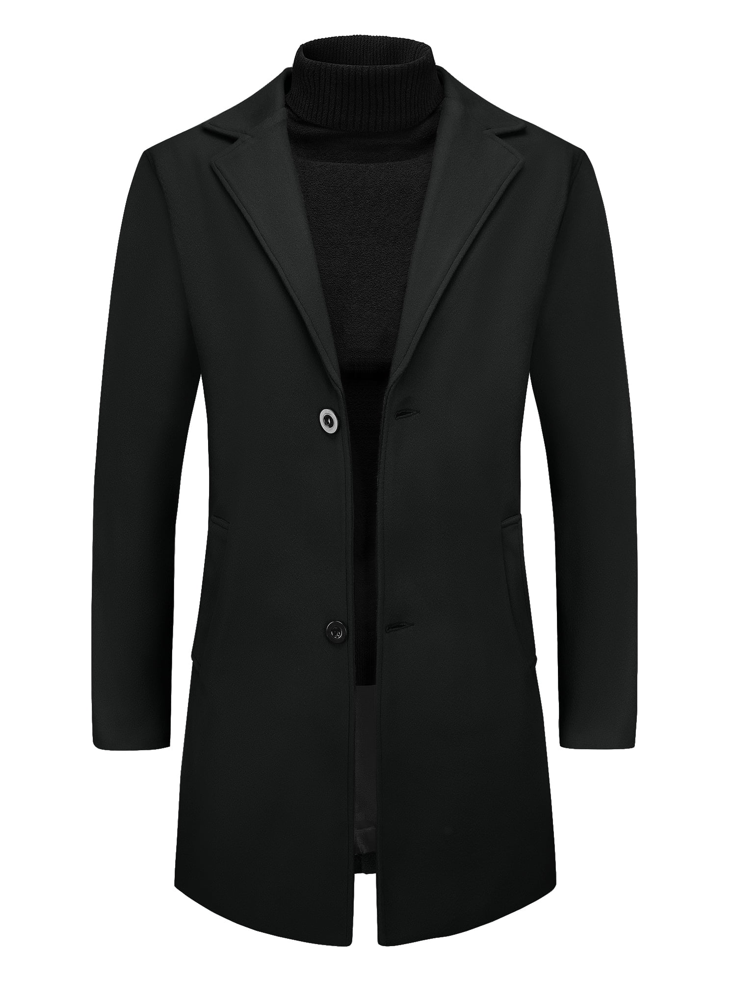 【海外限定】Sandroブレザー☆Notched-Lapel Single-Breasted Wo Unique Bargains Men's Winter Trench Coat Notched Lapel