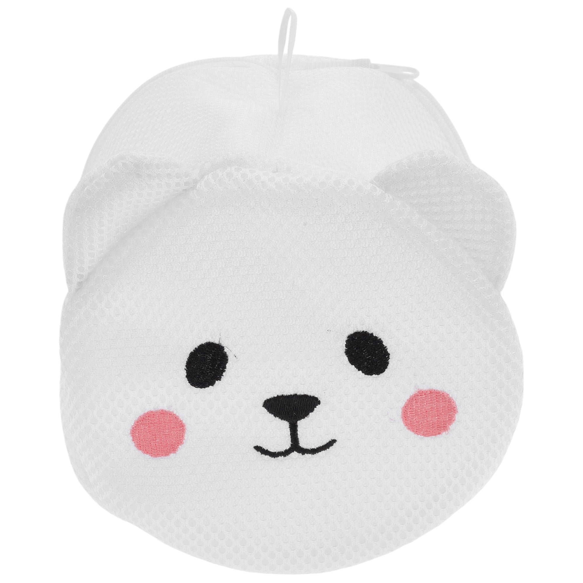 Unique Bargains Mesh Laundry Bag with Hanging Loop and Zipper Closure Polar Bear