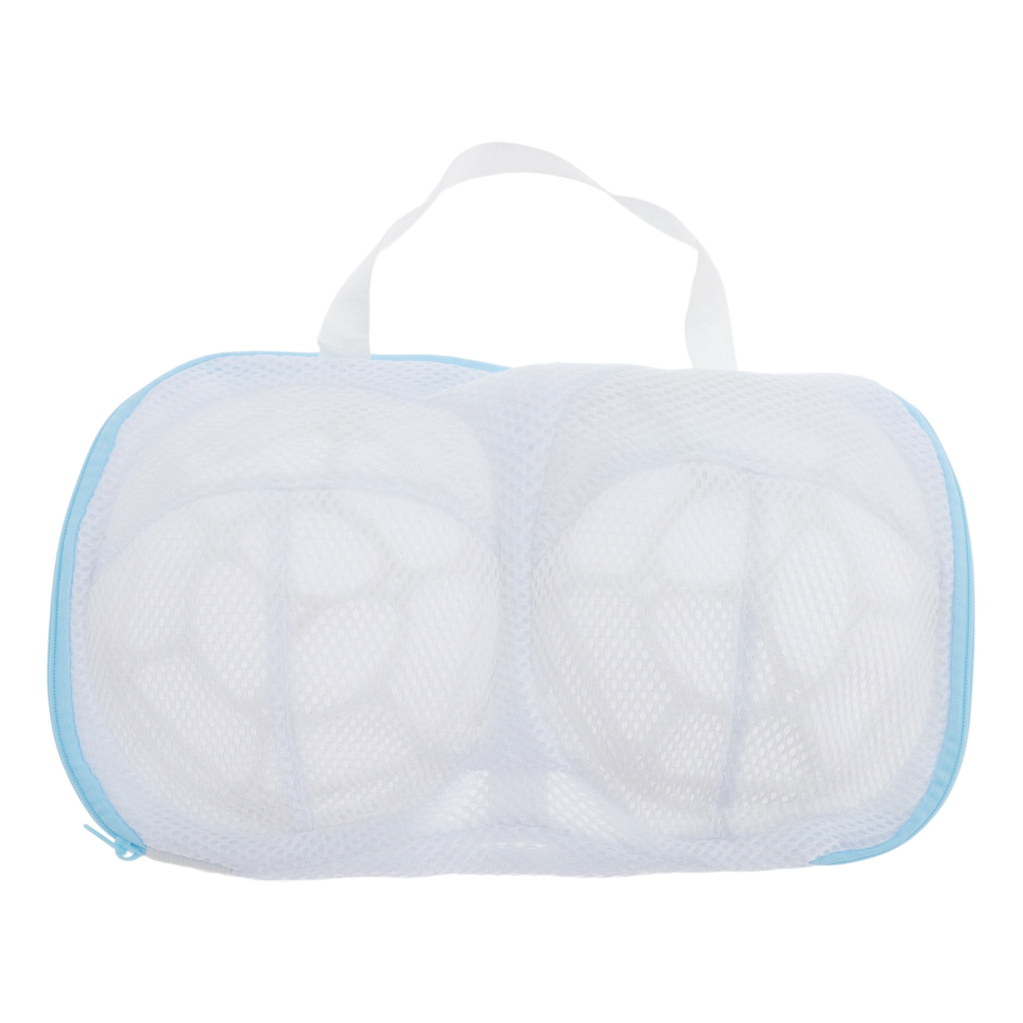 Unique Bargains Mesh Laundry Bags for Delicates with Zipper Closure Blue