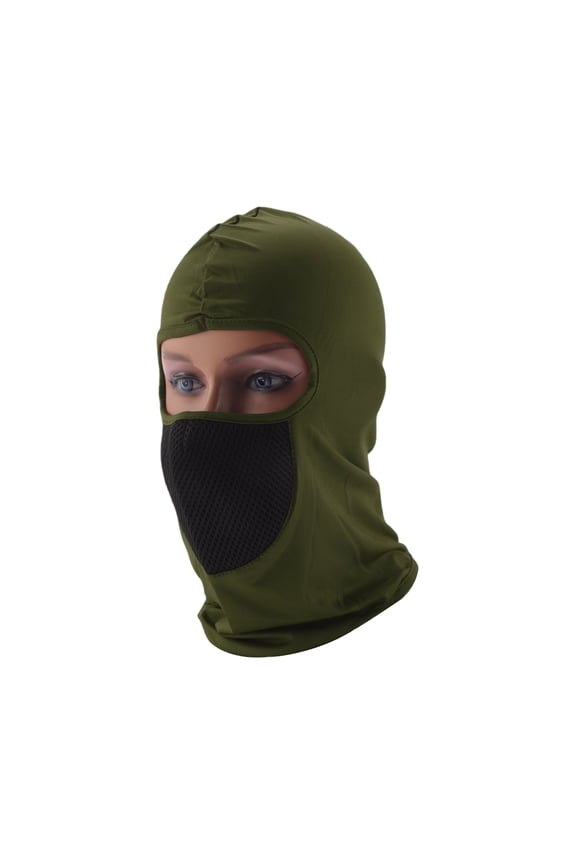 Mesh Masks Face Mask Polyester Face Cover Sun Protection Breathable Army Green 1 Pcs