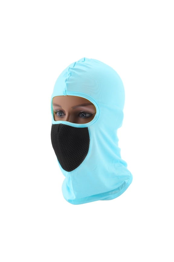 Mesh Masks Face Mask Polyester Face Cover Sun Protection Breathable Light Blue 1 Pcs