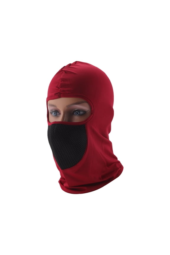 Mesh Masks Face Mask Polyester Face Cover Sun Protection Breathable Red 1 Pcs