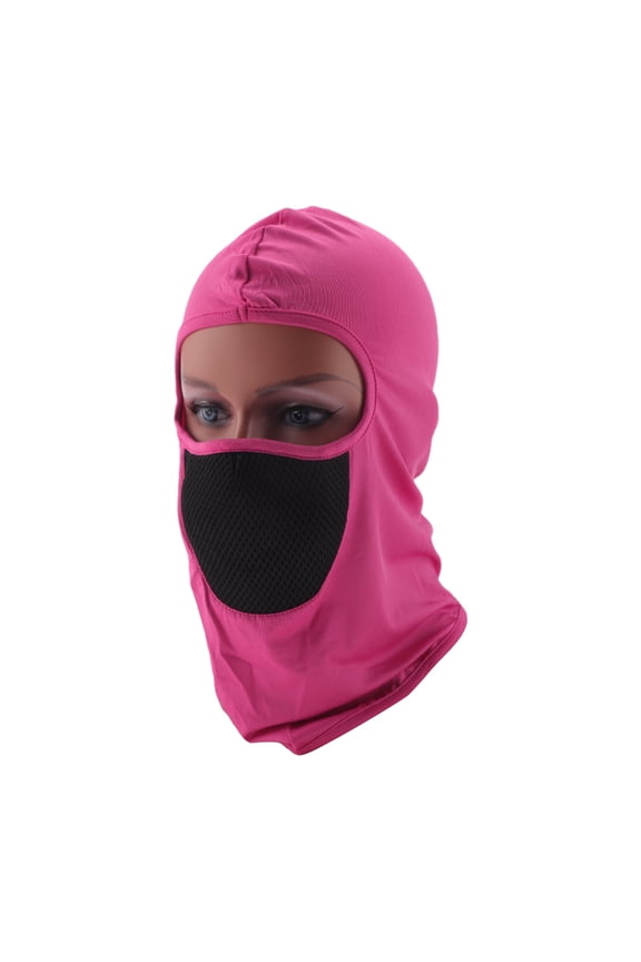 Mesh Masks Face Mask Polyester Face Cover Sun Protection Breathable Rose Red 1 Pcs