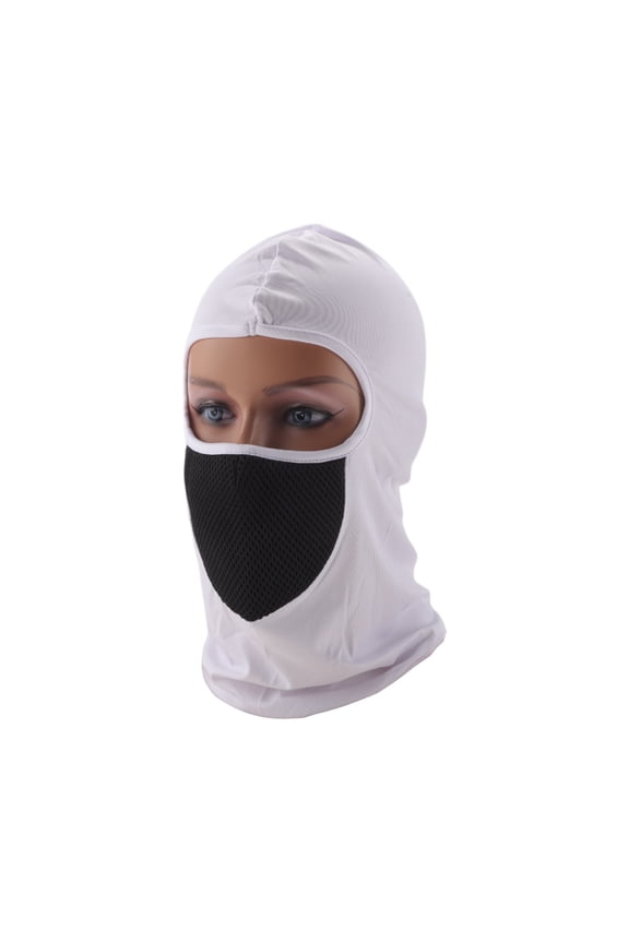 Mesh Masks Face Mask Polyester Face Cover Sun Protection Breathable White 1 Pcs