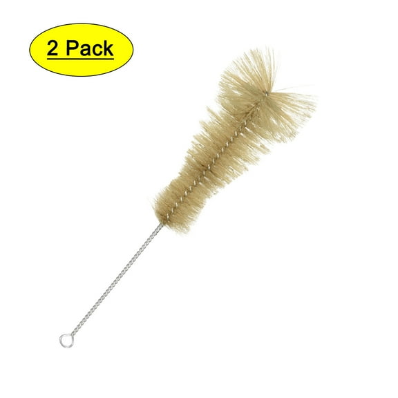 Unique Bargains Metal 2pcs Laboratory Test Tube 250ml Conical Flask Bristles Cleaning Brush
