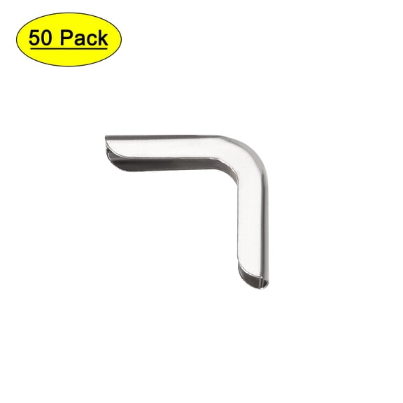 Unique Bargains Metal Book Corner Protectors Edge Cover Guard 16 x 16 x 3mm Silver Tone 50Pcs
