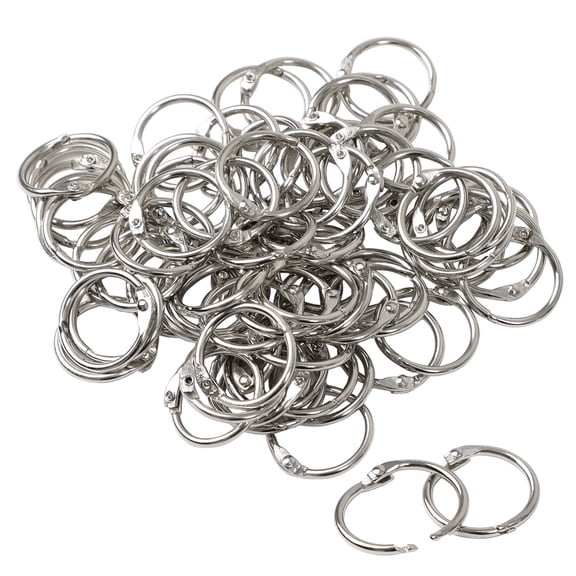 Unique Bargains Metal Book Rings, 1 Inch Loose Leaf Binder Rings, Pack of 70