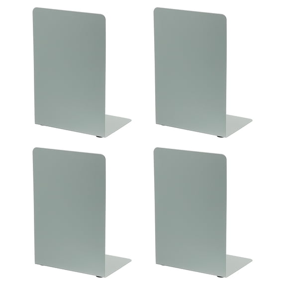 Unique Bargains Metal Bookend with L Shape Design 5.35"x3.74"x7.68" 2 Set Green