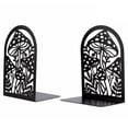 thumbnail image 1 of Unique Bargains Metal Tree Design Book Ends for Shelves Black Mushroom 4.7"x3.5"x6.8", 1 of 5