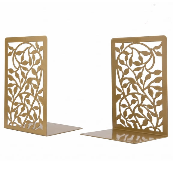 Unique Bargains Metal Tree Design Book Ends for Shelves Brown Tree 4.7"x3.7"x6.7"