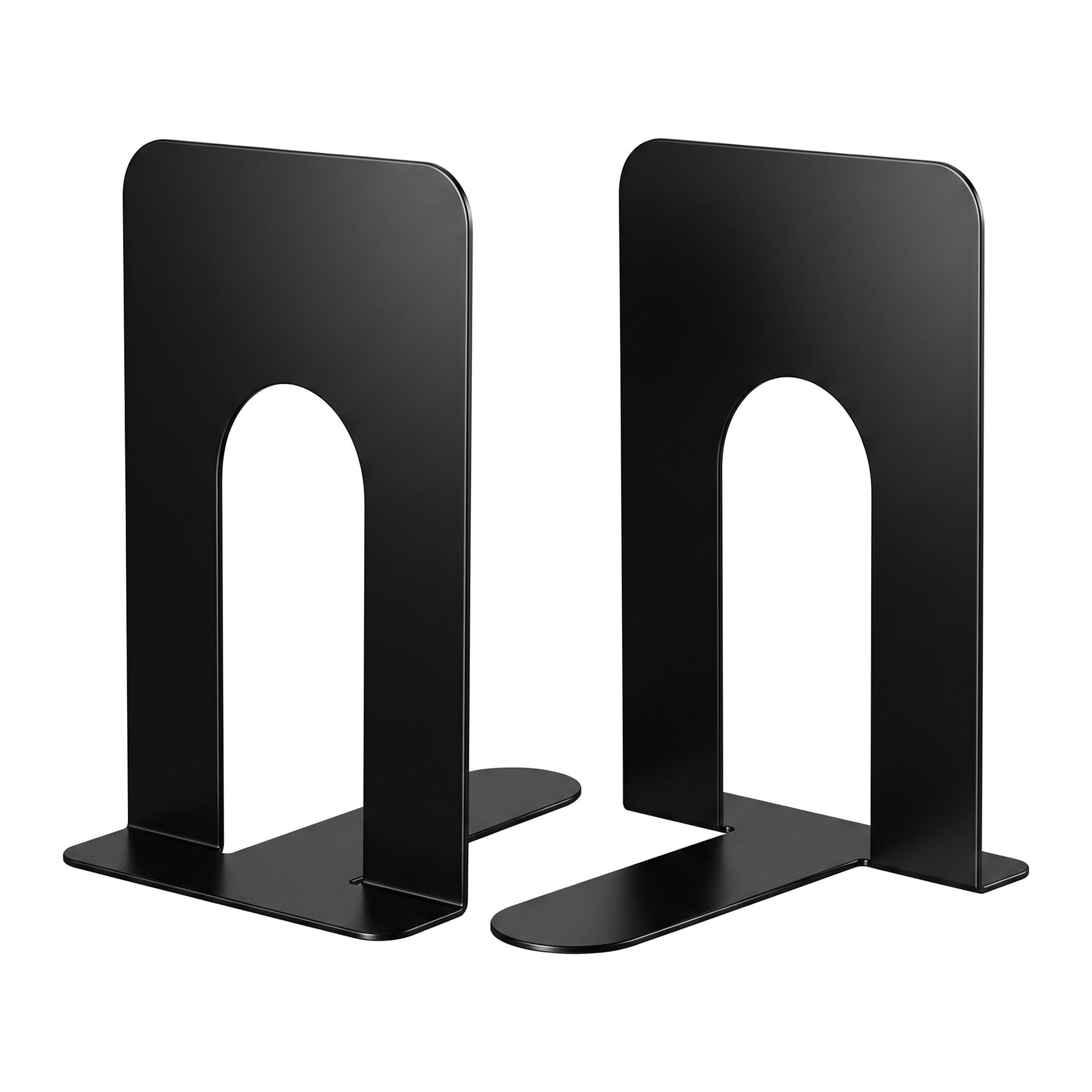 Unique Bargains Metal Bookends for Shelves Holder for Office Black 6.5"L x 5.4"W x 8.3"H