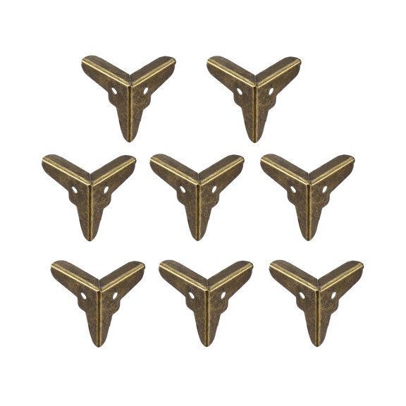 Unique Bargains Metal Box Corner Protectors Edge Guard Protector 20x20x20mm Bronze Tone 8Pcs