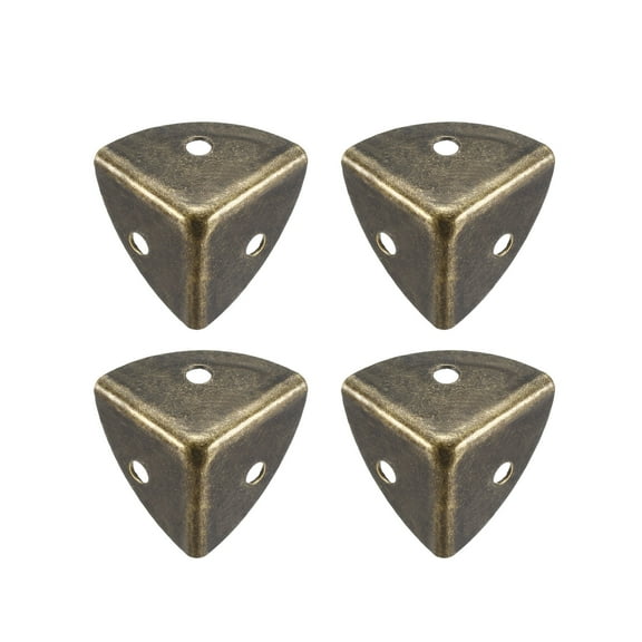 Unique Bargains Metal Box Corner Protectors Edge Guard Protector 21 x 21 x 21mm Bronze Tone 4Pcs