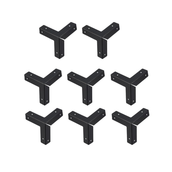 Unique Bargains Metal Box Corner Protectors Edge Guard Protector 33 x 33 x 33mm Black 8Pcs