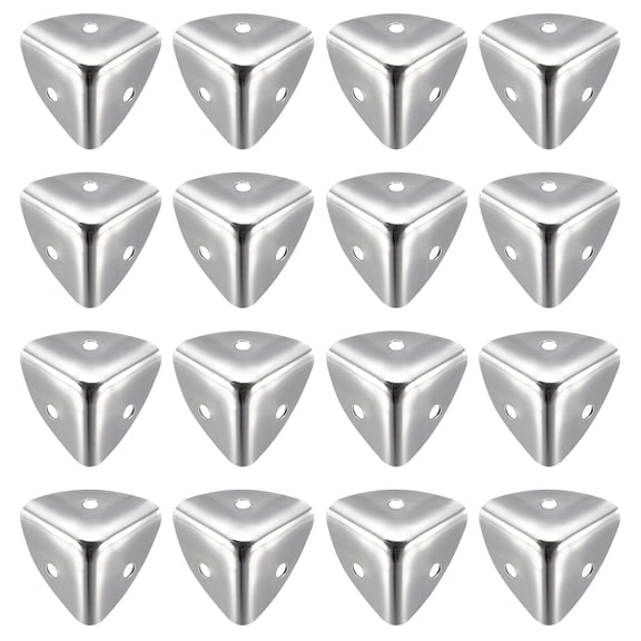 Unique Bargains Metal Box Corner Protectors edges Guard Protector 25 x 25 x 25mm Silver Tone 32pcs