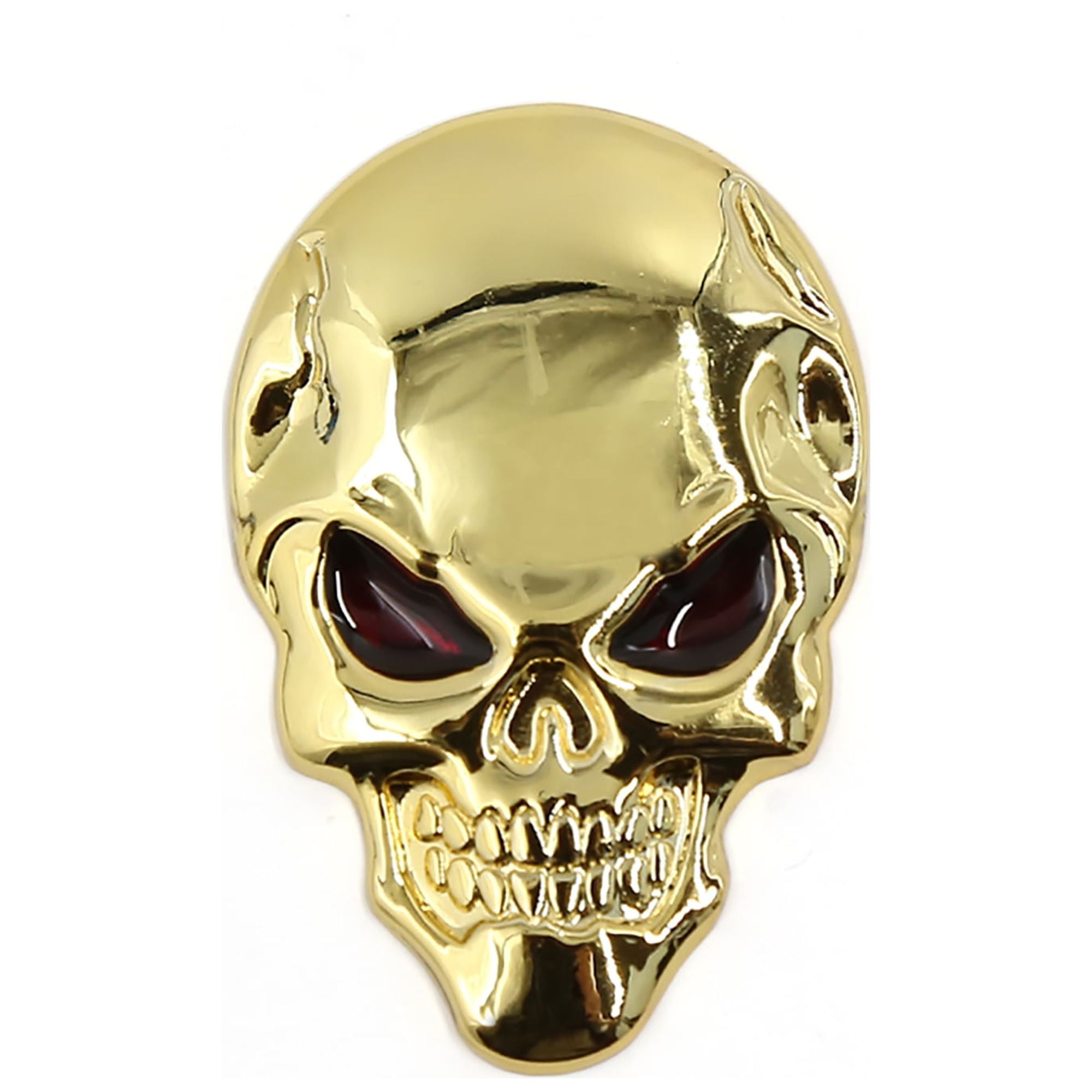 2X 3D Metal Skeleton Skull Decal Stickers Badge Emblem Decor Auto  Accessories